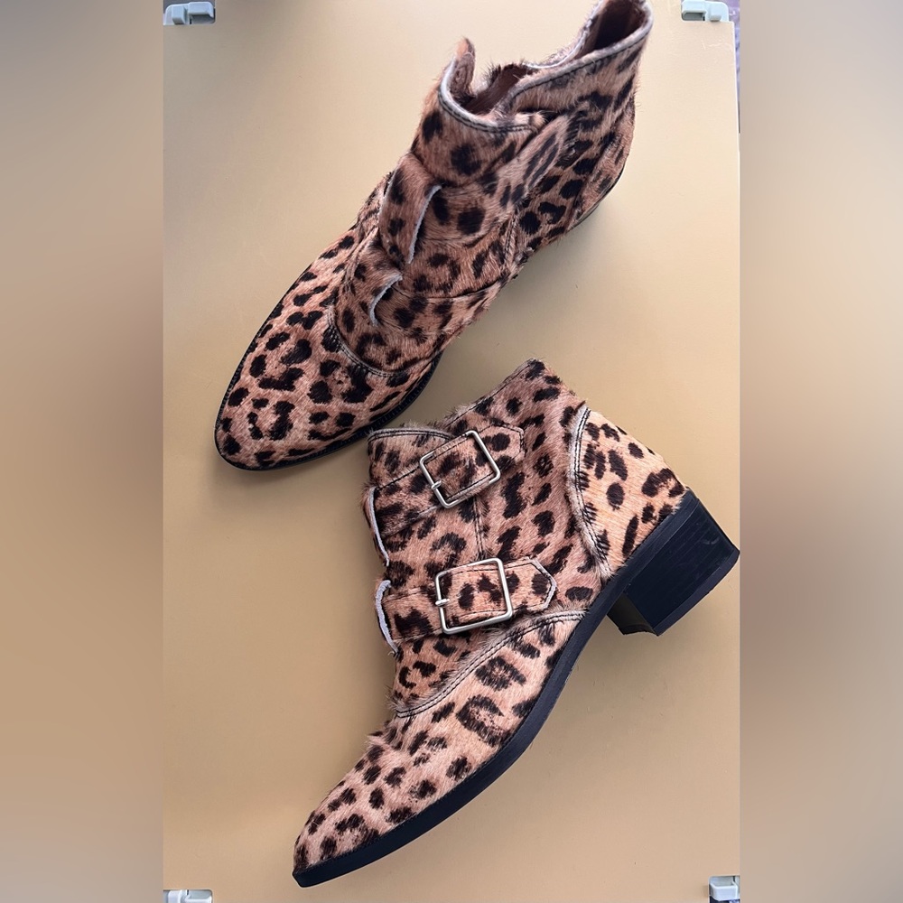 Leopard Print Ankle Boots